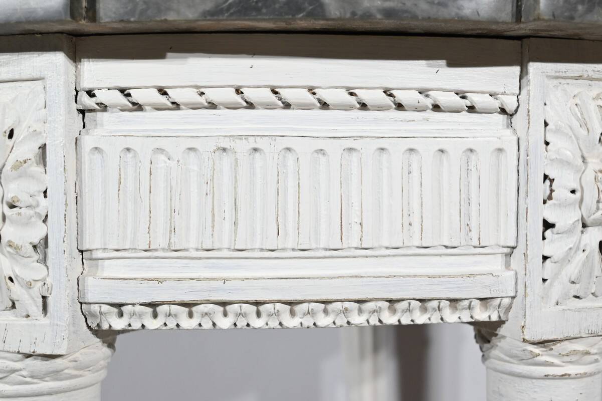 Half-Moon Console in Rechampi Wood, Louis XVI style – Early 19th century