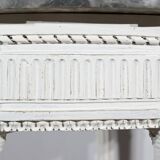 Console demi-lune en bois rechampi, style Louis XVI, début XIXème