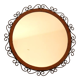 Round iron and rattan mirror