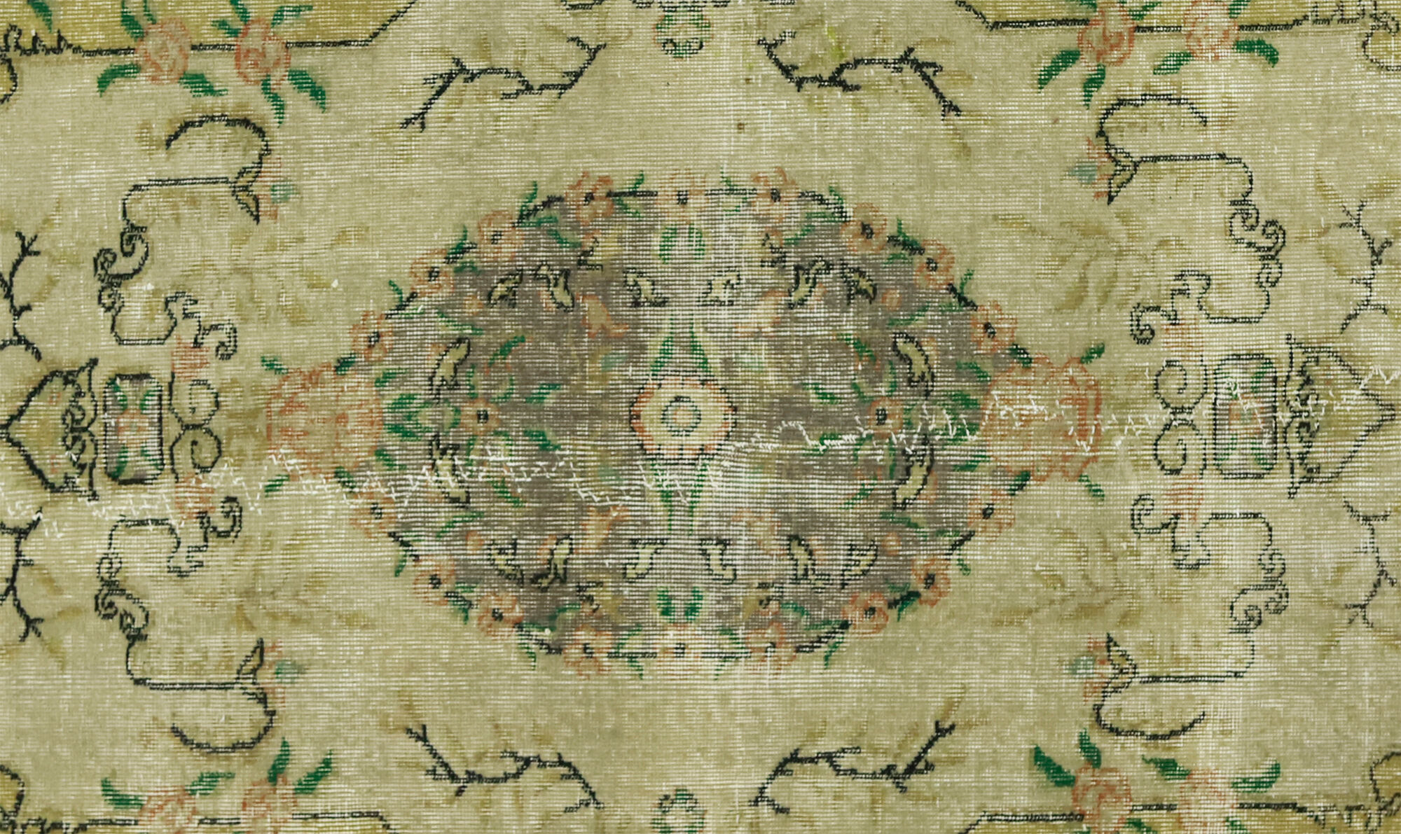 Anatolian handmade vintage rug 228 cm x 140 cm