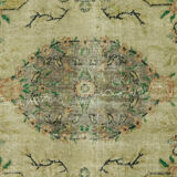 Anatolian handmade vintage rug 228 cm x 140 cm