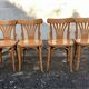 Lot de 4 chaises bistrot bois clair