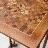 Set of 3 nesting tables in inlaid wood
