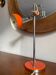 Desk lamp in orange and chrome lacquered metal