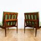 Paire de fauteuils verts du milieu du siècle 1965