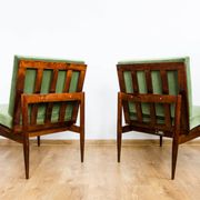 Paire de fauteuils verts du milieu du siècle 1965