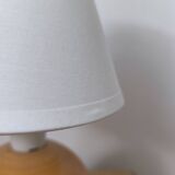 Vintage walnut wood ball lamp