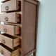 Rustic chic 5-drawer chest of drawers in solid wood