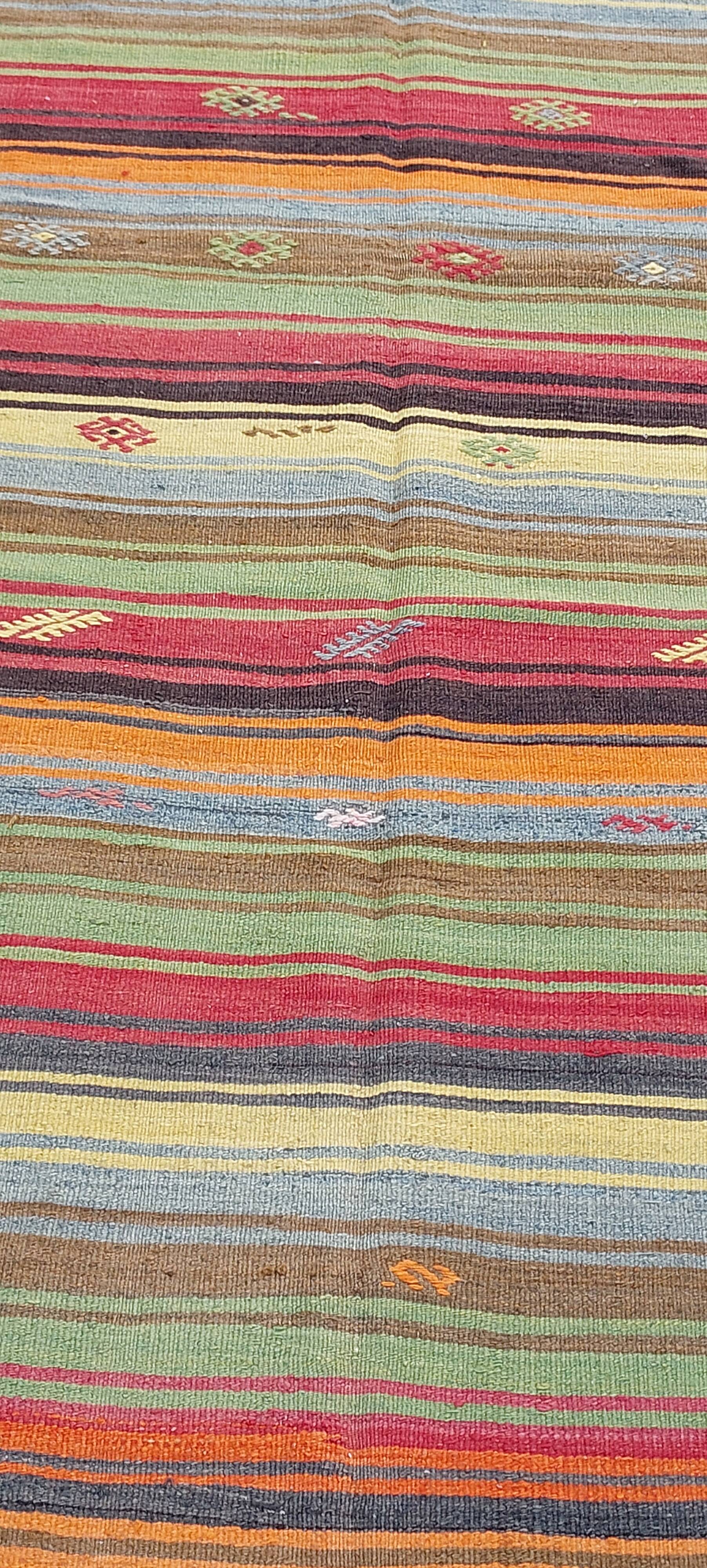 Turkish kilim rug,242x160 cm,myk-1575.
