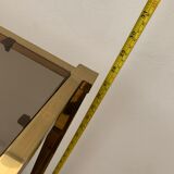 Brass console and smoked glass italy 1970