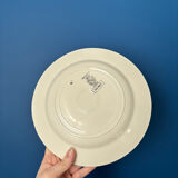 Set of 6 flat plates Sarreguemines & Digoin model Dominique