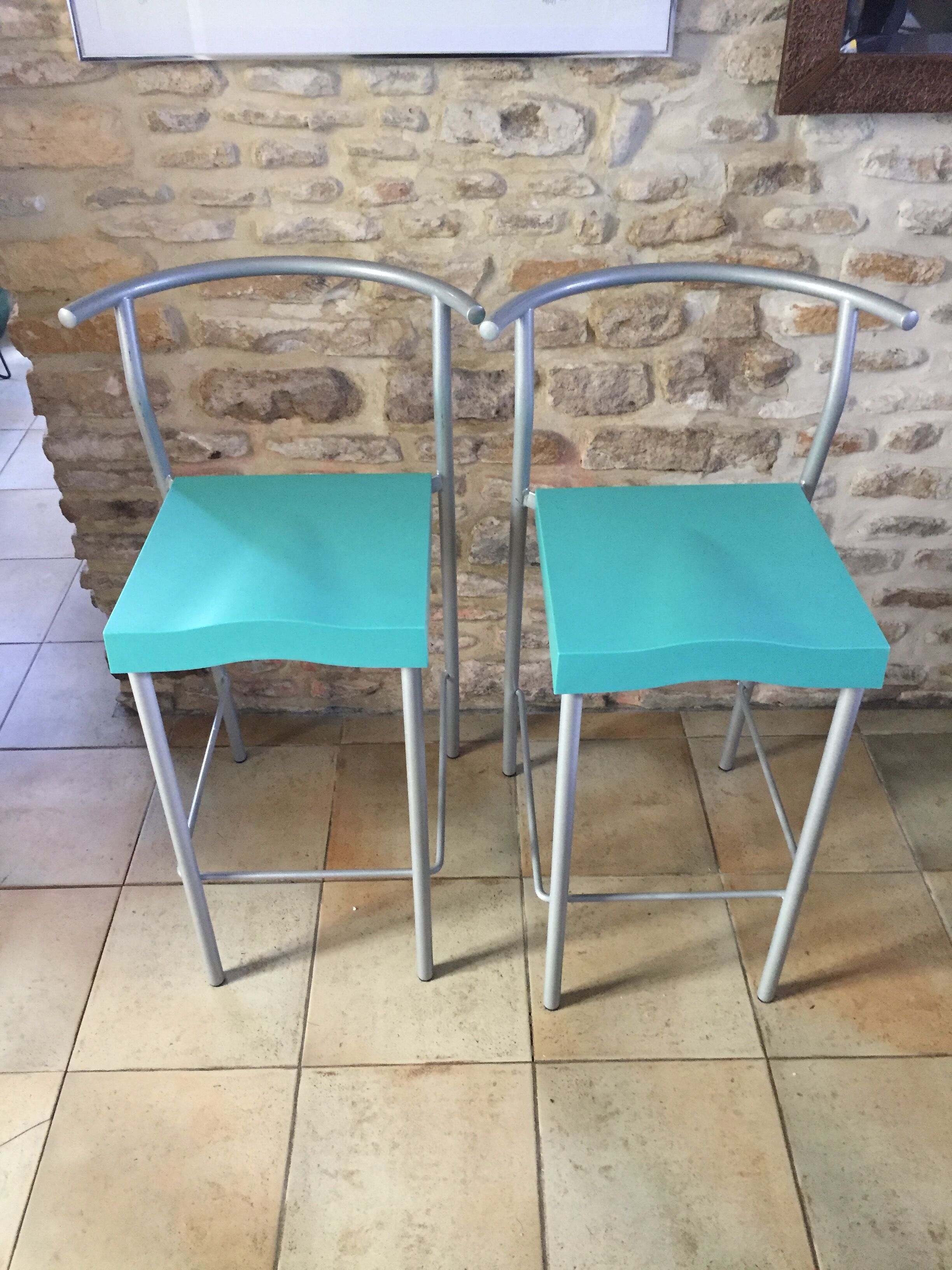 Pair of vintage stools hi glob by Philippe Starck, Kartell