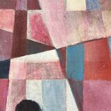 1970 Abstract Original Oil Painting, Framed