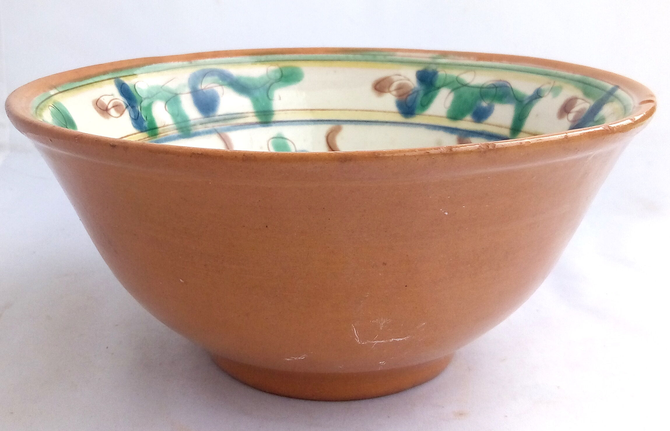Xxl bowl with mediterranean motifs
