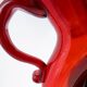 Vintage red blown glass carafe "Anneau"