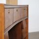 Bureau de réalisateur incurvé en noyer, Italie, années 1940