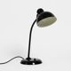 Original 1940s black Kaiser Idell metal table lamp model 6551