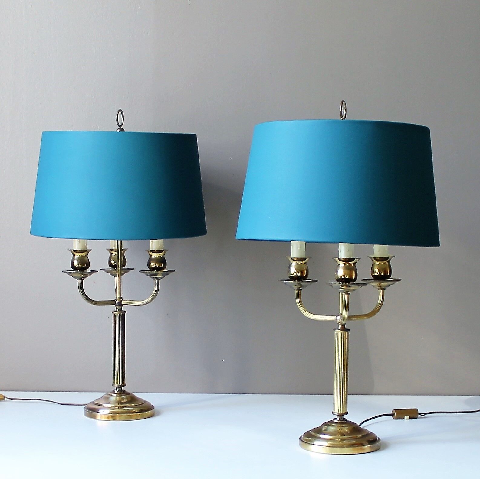 Paire de lampes bouillottes 19é style empire