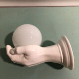 Ceramic hand wall lamp