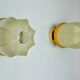 Pair of "cocoon" wall lights, resin and pine, Italy, 1970
