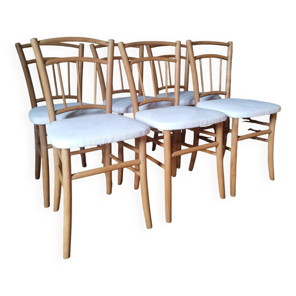 Chaises bistrot anciennes blanches