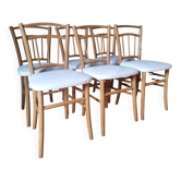Chaises bistrot anciennes blanches
