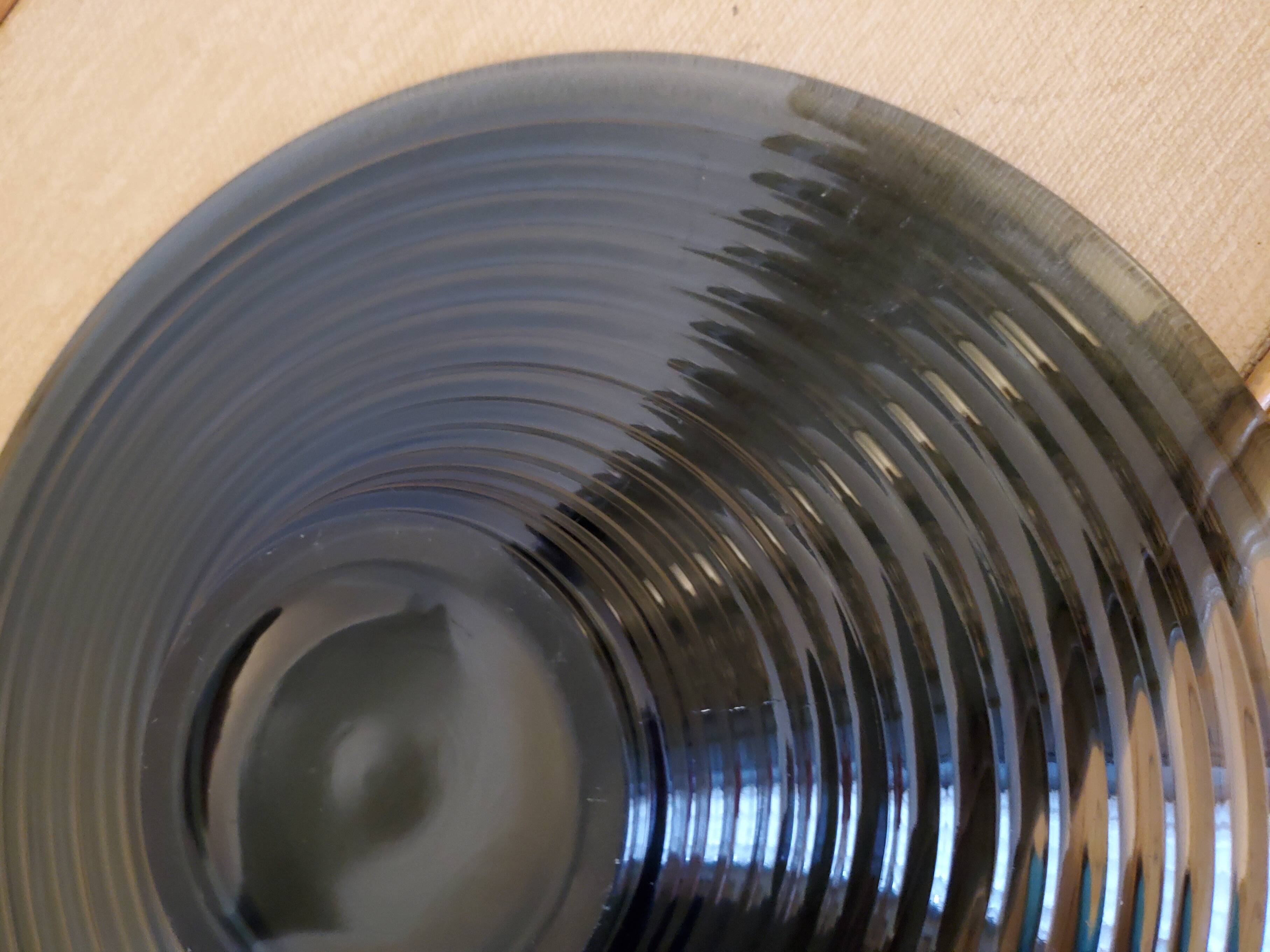 Art Deco smoky glass cut