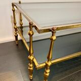 Golden brass coffee table