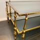 Golden brass coffee table