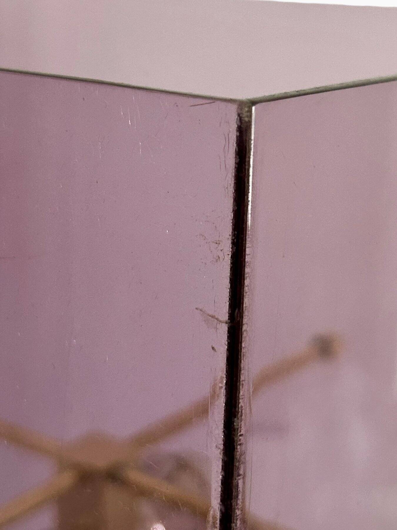 Lampe Attr. à Romeo Rega en lucite et laiton, 1970