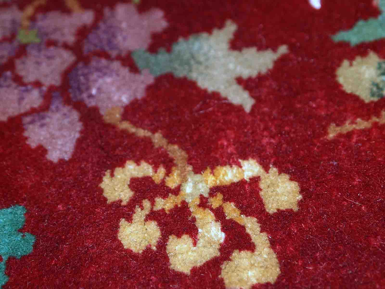 Ancient Chinese carpet Art Deco handmade 62cm x 111cm 1920