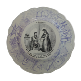 Assiette décorative dicton sarreguemines