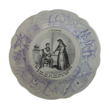 Decorative plate saying sarreguemines