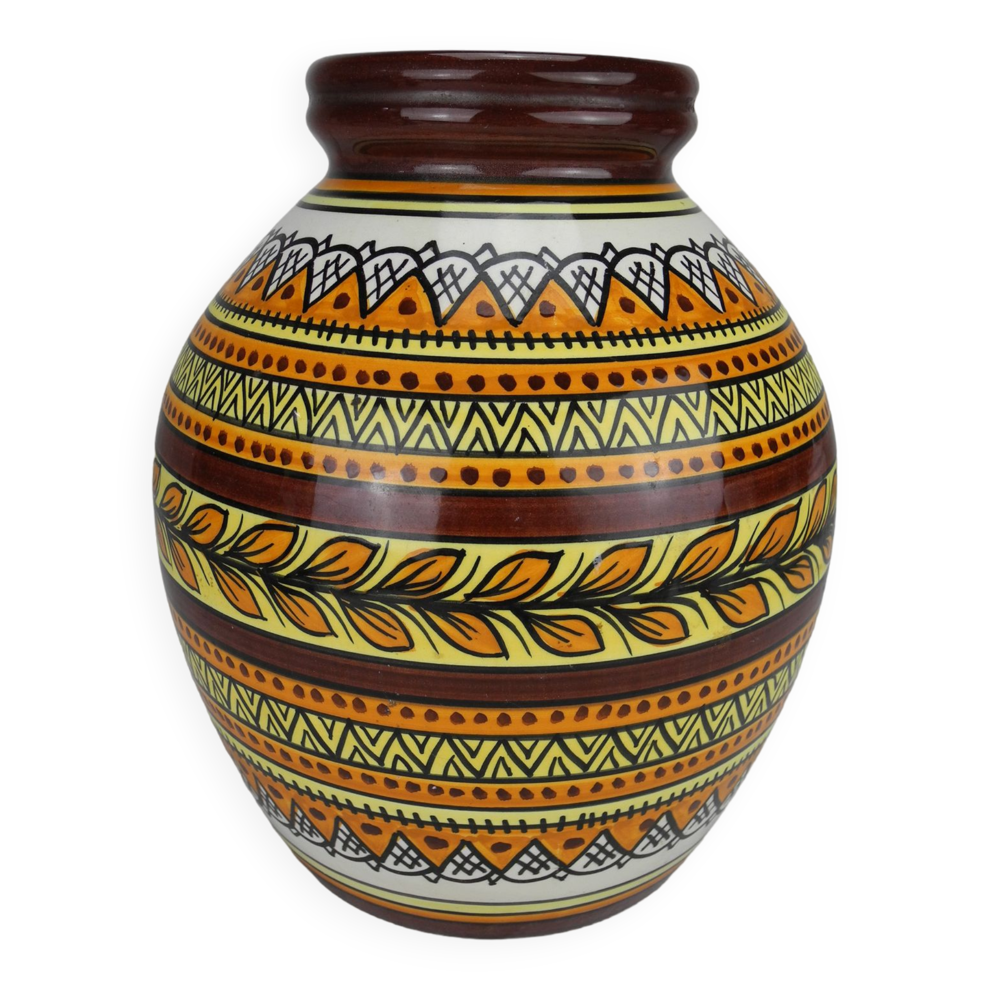 Old Henriot Quimper vase, vintage decor