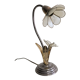 Lampe fleur en laiton et nacre