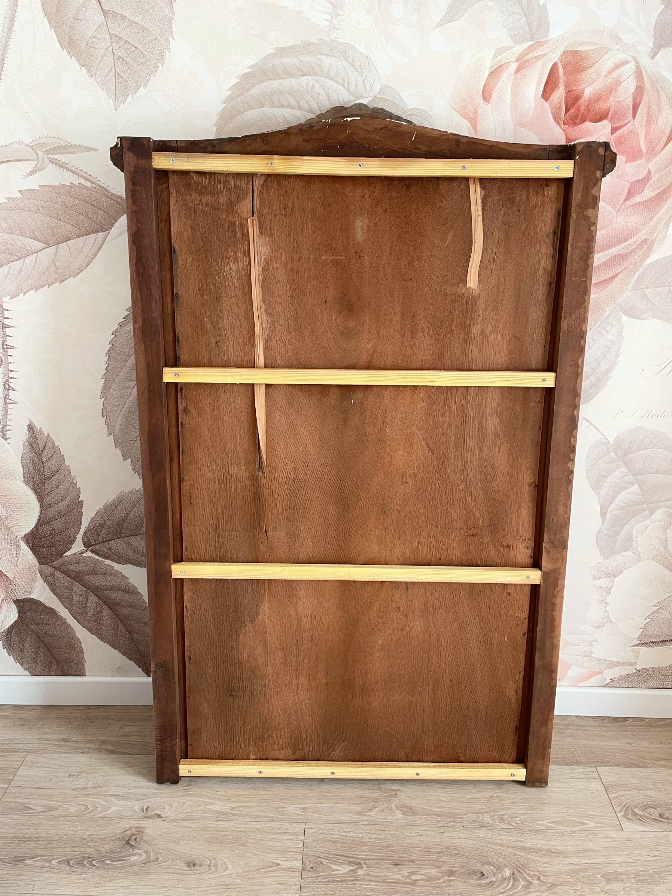 Large antique carved wooden mirror – Louis XV style – 140 x 90 cm