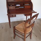 Antique wooden drop-leaf secretary, Louis XVI style.