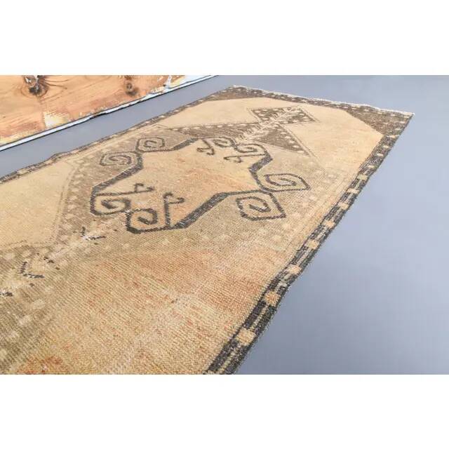 1970s Turkish Handmade Wool Runner Rug 81x297