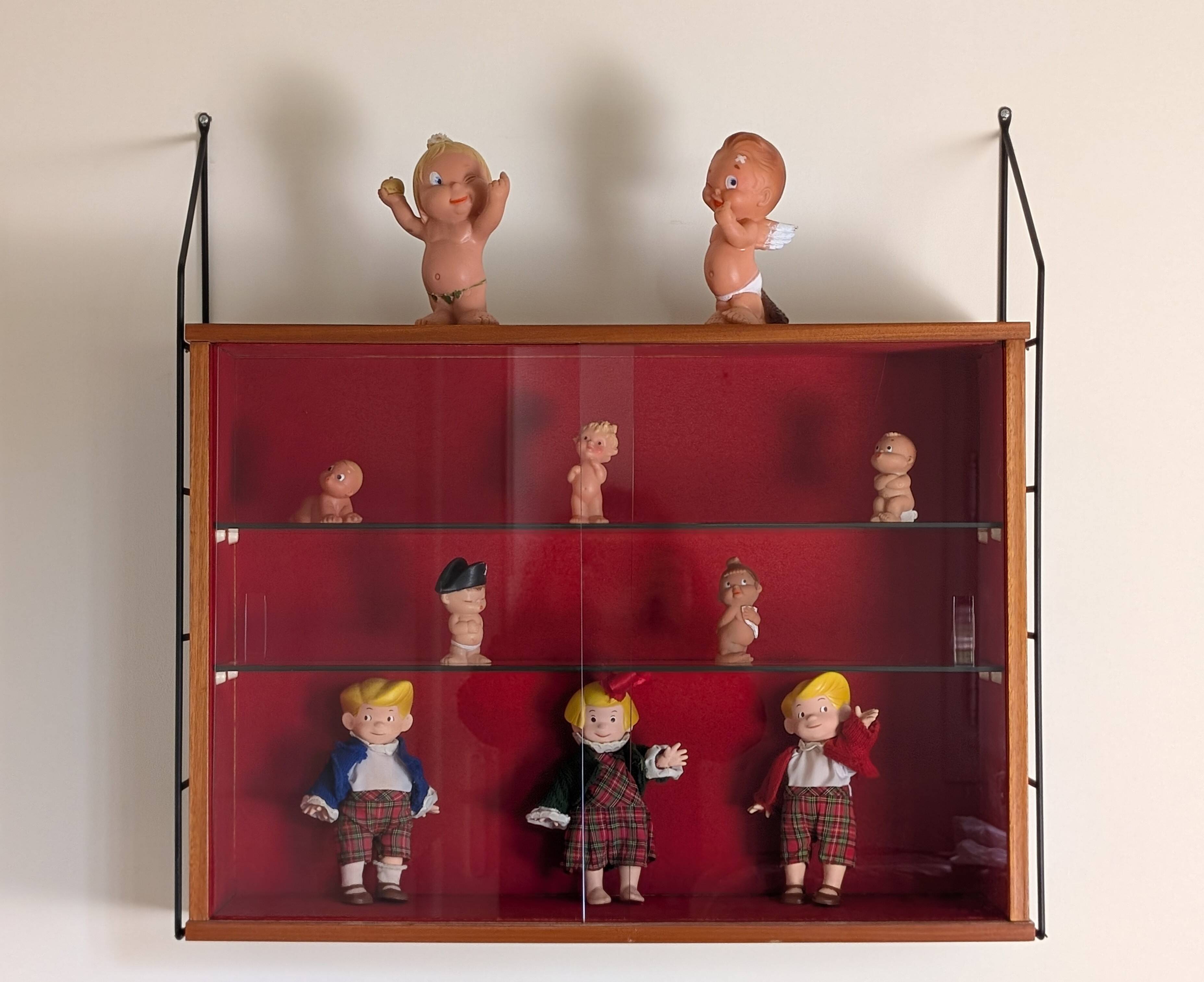 Vitrine murale métal et bois 60'