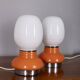 Vintage Italian Glass Table Lamps, 1970s, Set of 2