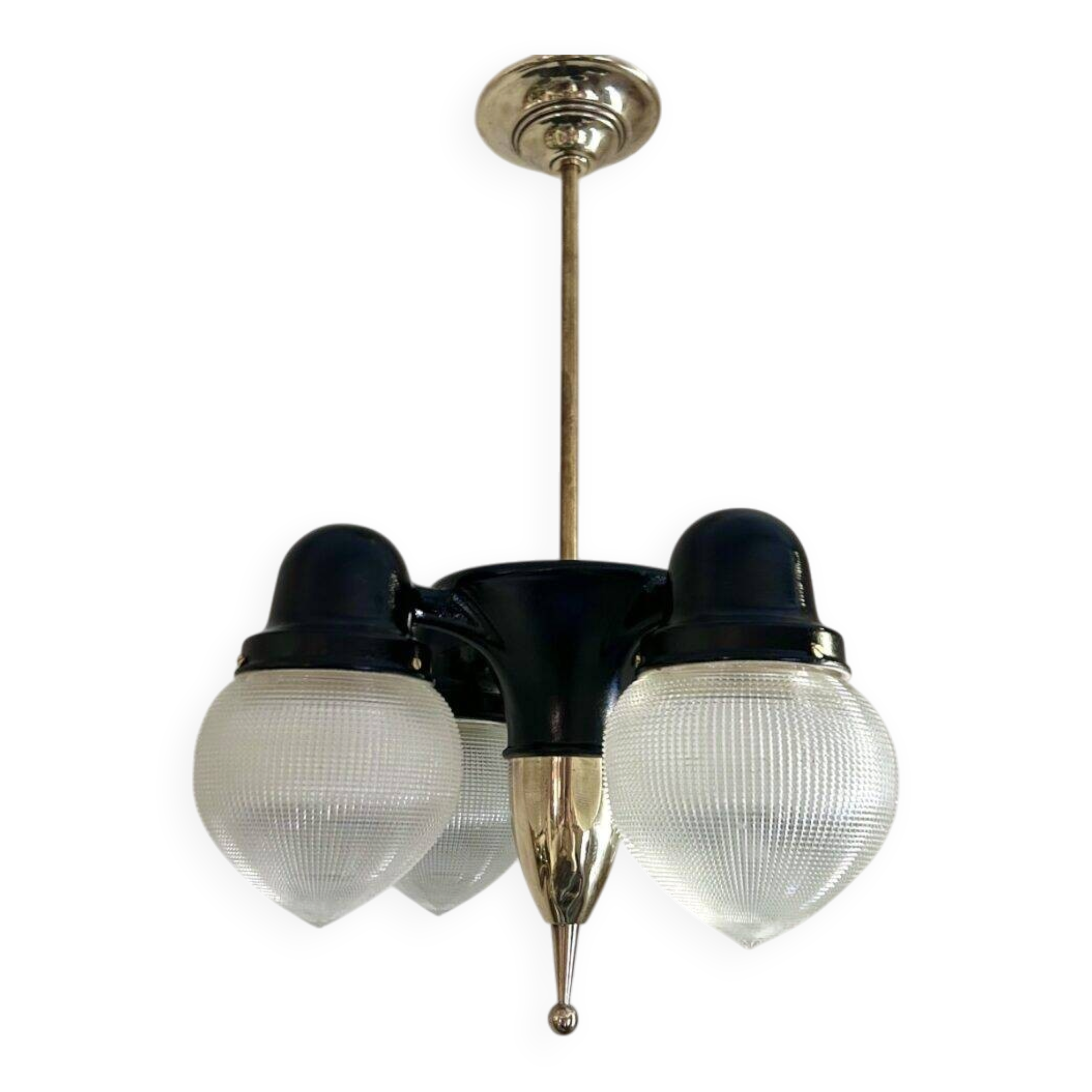 Lustre Holophane - Laiton