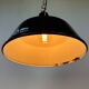 Industrial black enamel pendant lamp from emax, 1960s