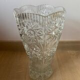 Chiseled glass vase