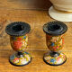 Kashmiri candlestick pair