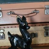 Black ceramic deer from the 1950s