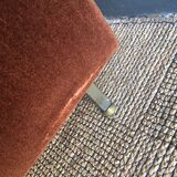 Tobacco velvet armchair