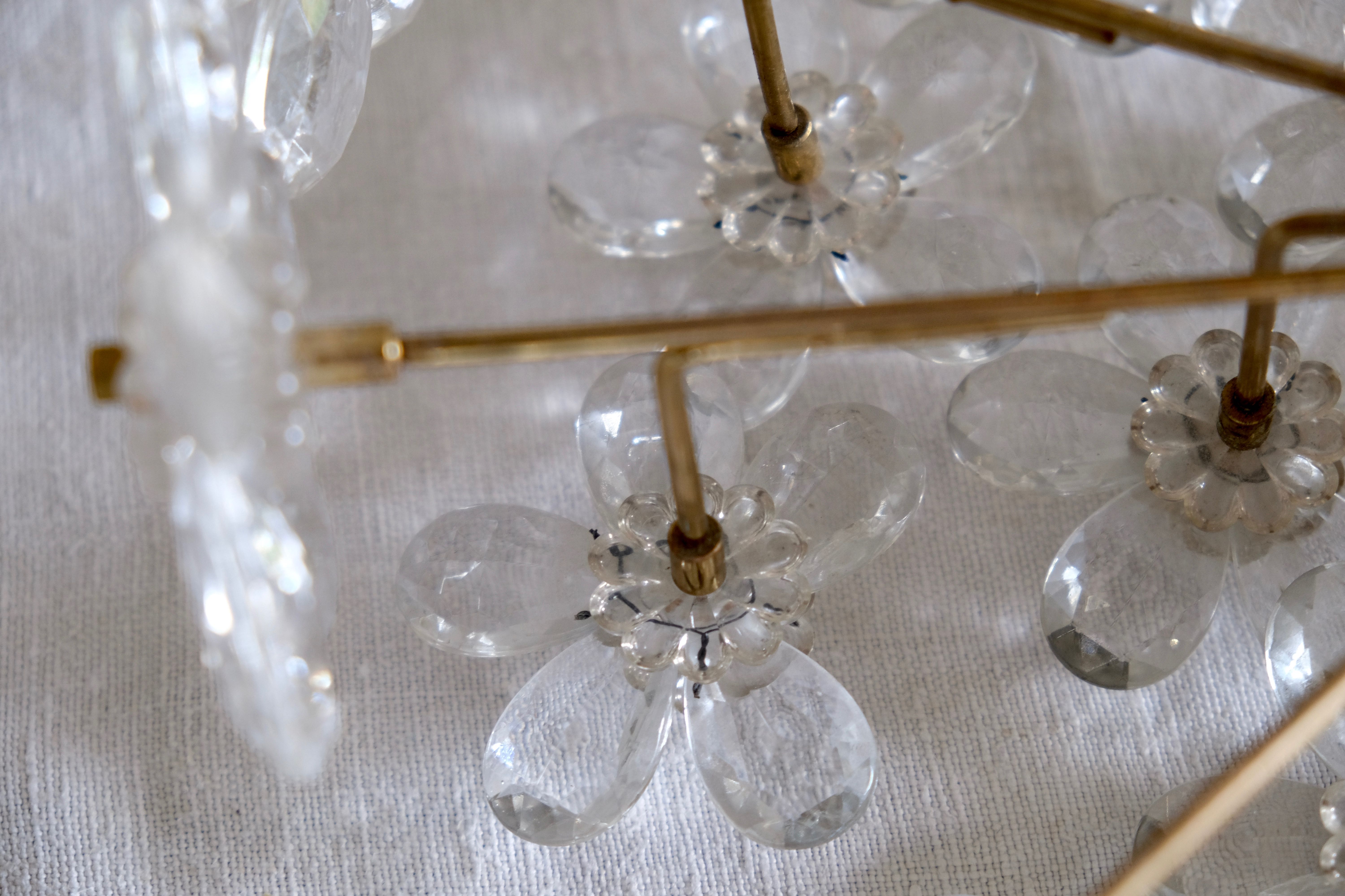 Ceiling flowers in murano glass and brass