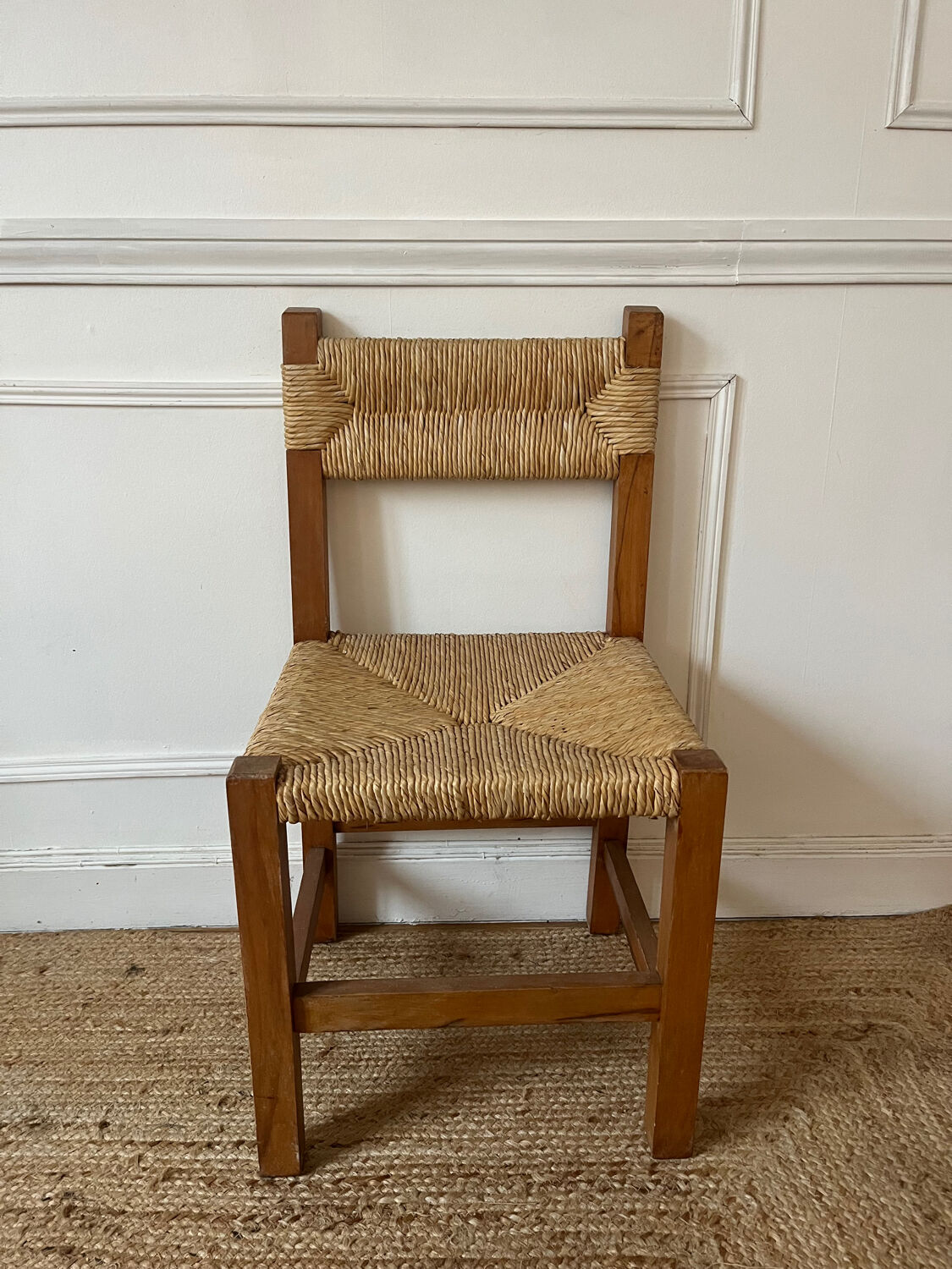 Rustic straw chair