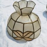 Set of 4 lampshade suspensions in mother-of-pearl