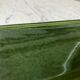 Salins green enamel ceramic cake dish model "Capvern" 60s-70s